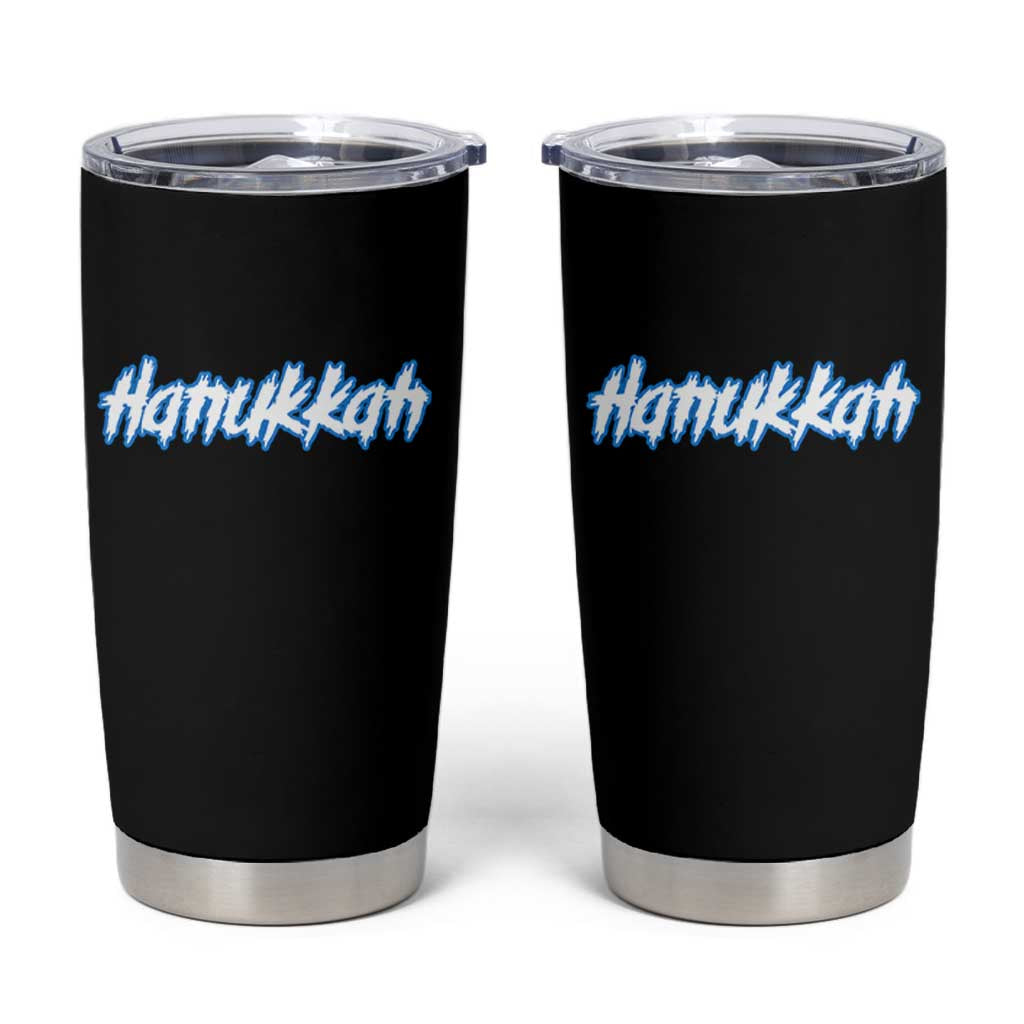 Hanukkah Heavy Metal Tumbler Cup Jewish Menorah Dreidel - Wonder Print Shop