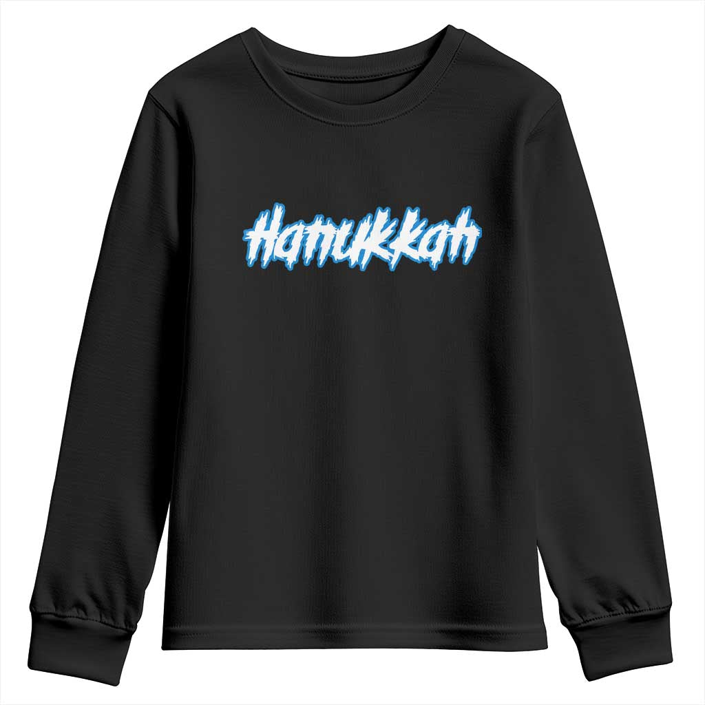 Hanukkah Heavy Metal Youth Sweatshirt Jewish Menorah Dreidel - Wonder Print Shop