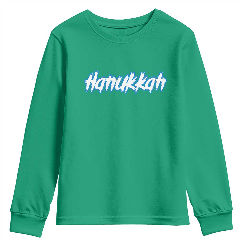 Hanukkah Heavy Metal Youth Sweatshirt Jewish Menorah Dreidel - Wonder Print Shop