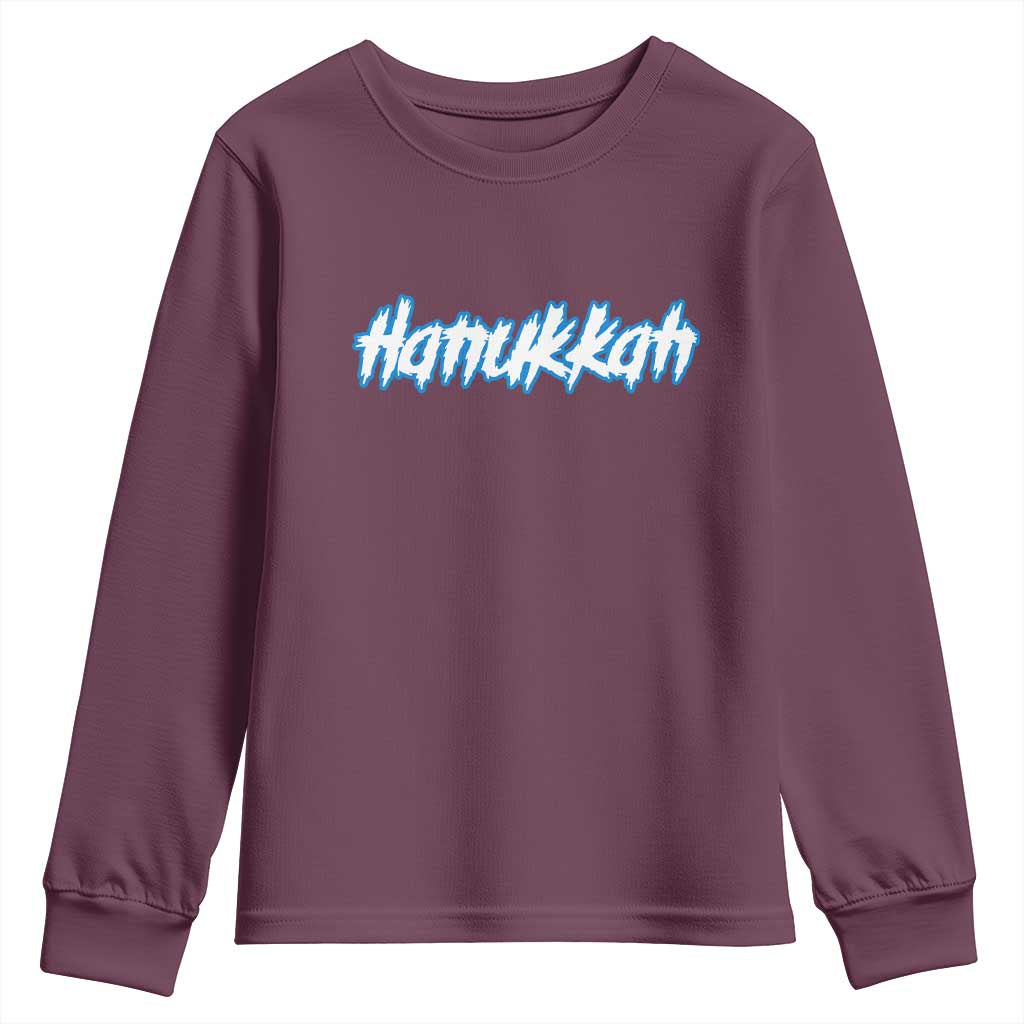 Hanukkah Heavy Metal Youth Sweatshirt Jewish Menorah Dreidel - Wonder Print Shop