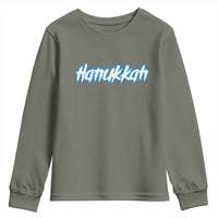 Hanukkah Heavy Metal Youth Sweatshirt Jewish Menorah Dreidel - Wonder Print Shop
