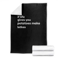 Life Gives Potatoes Make Latkes Throw Blanket Funny Hanukkah Gift Jewish Holiday - Wonder Print Shop