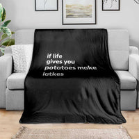 Life Gives Potatoes Make Latkes Throw Blanket Funny Hanukkah Gift Jewish Holiday - Wonder Print Shop