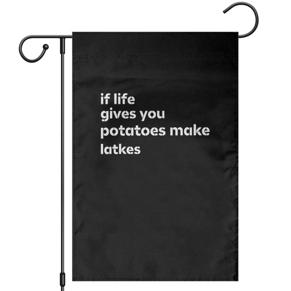 Life Gives Potatoes Make Latkes Garden Flag Funny Hanukkah Gift Jewish Holiday - Wonder Print Shop