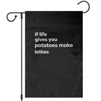 Life Gives Potatoes Make Latkes Garden Flag Funny Hanukkah Gift Jewish Holiday - Wonder Print Shop