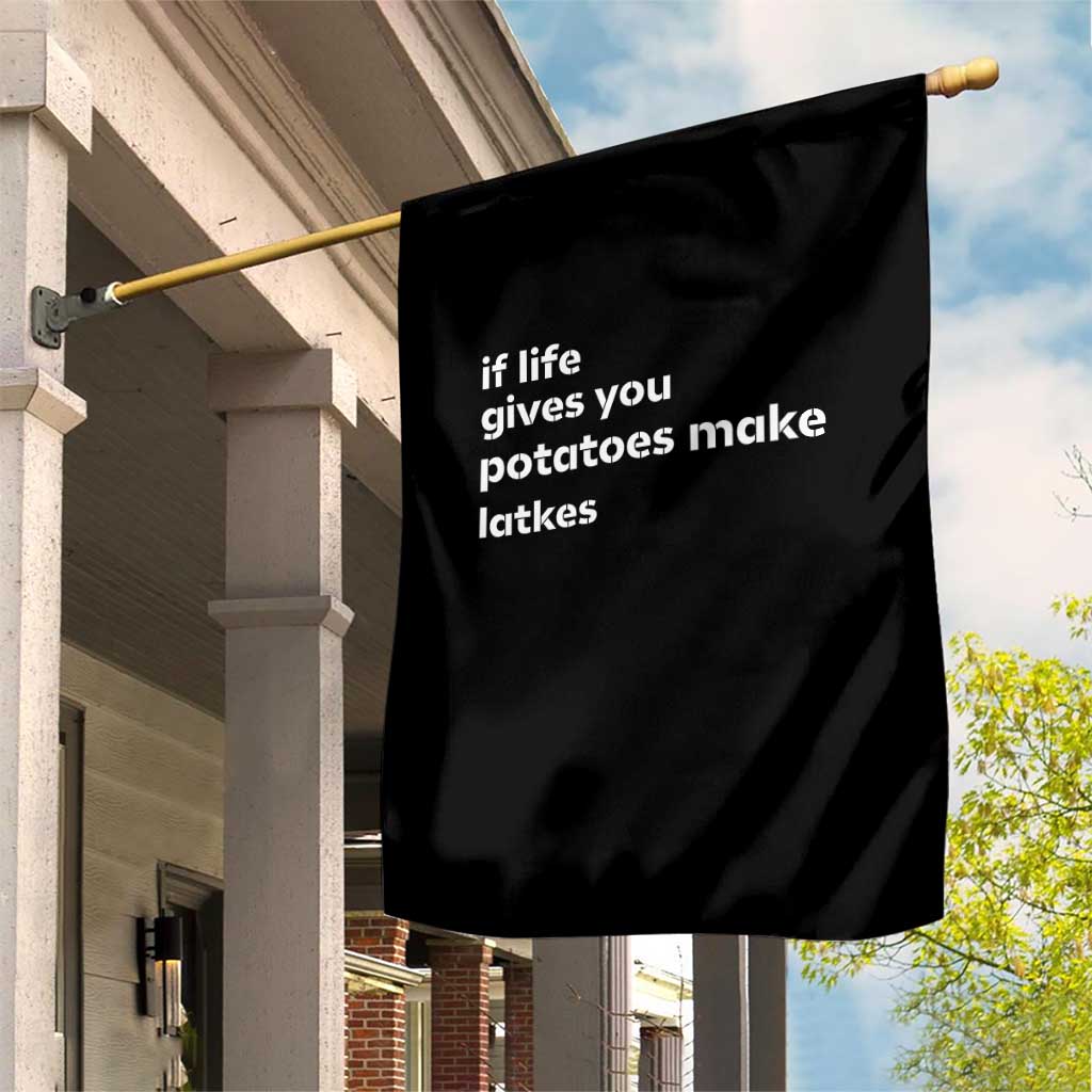 Life Gives Potatoes Make Latkes Garden Flag Funny Hanukkah Gift Jewish Holiday - Wonder Print Shop