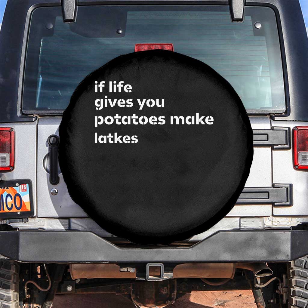 Life Gives Potatoes Make Latkes Spare Tire Cover Funny Hanukkah Gift Jewish Holiday - Wonder Print Shop