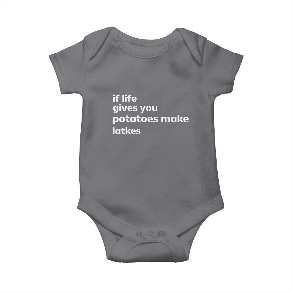 Life Gives Potatoes Make Latkes Baby Onesie Funny Hanukkah Gift Jewish Holiday - Wonder Print Shop