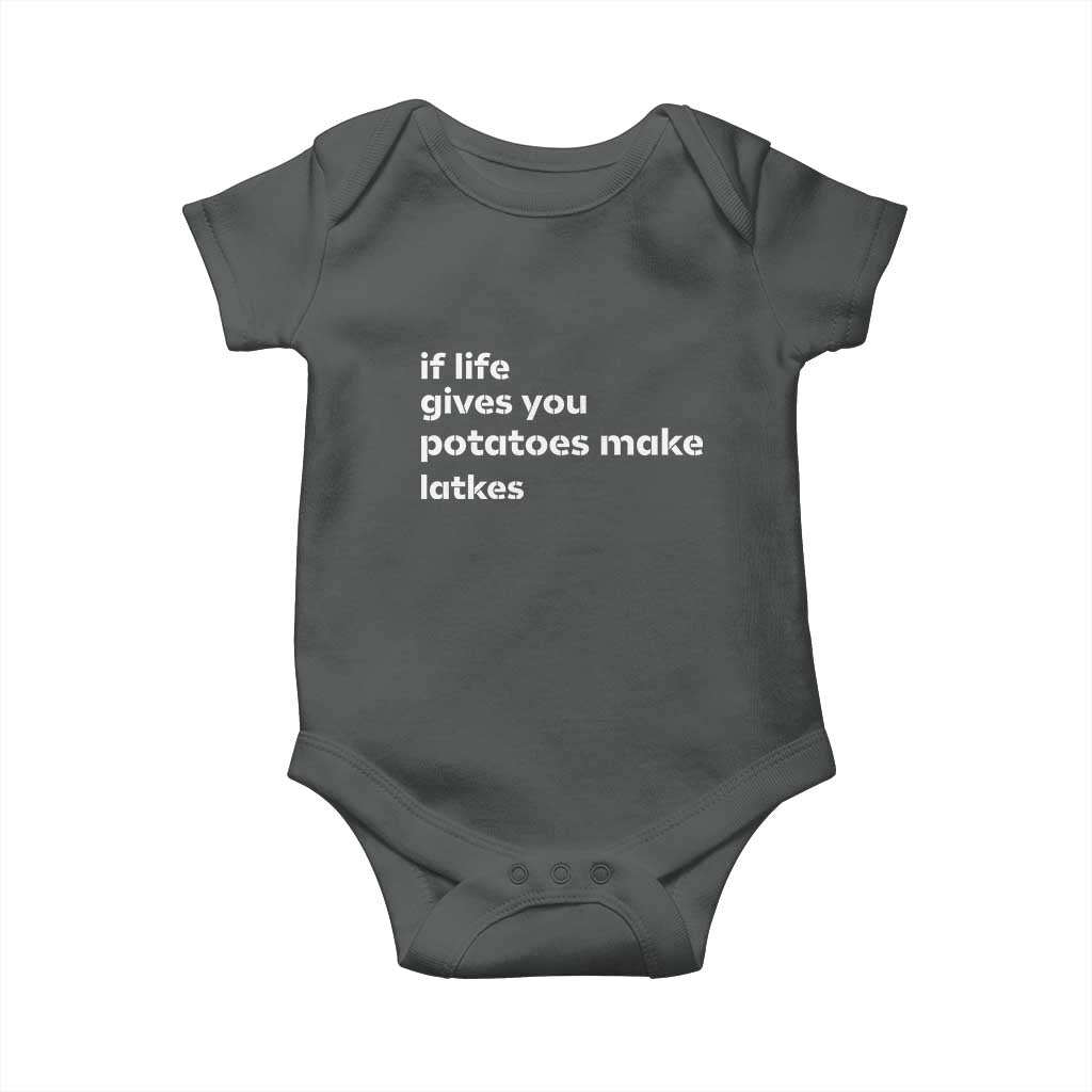 Life Gives Potatoes Make Latkes Baby Onesie Funny Hanukkah Gift Jewish Holiday - Wonder Print Shop
