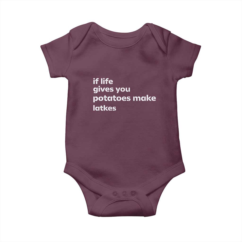 Life Gives Potatoes Make Latkes Baby Onesie Funny Hanukkah Gift Jewish Holiday - Wonder Print Shop