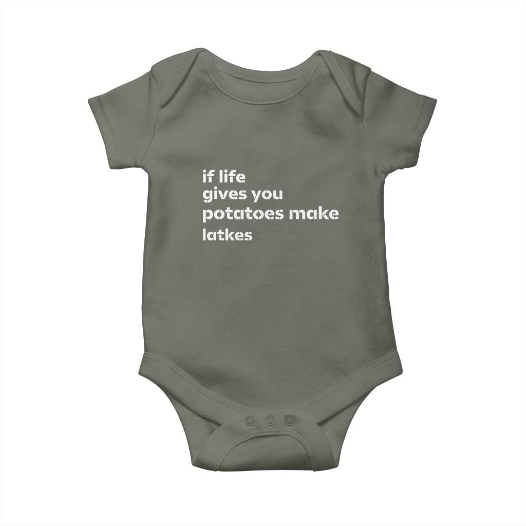 Life Gives Potatoes Make Latkes Baby Onesie Funny Hanukkah Gift Jewish Holiday - Wonder Print Shop