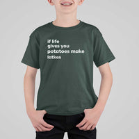 Life Gives Potatoes Make Latkes T Shirt For Kid Funny Hanukkah Gift Jewish Holiday - Wonder Print Shop