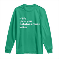 Life Gives Potatoes Make Latkes Long Sleeve Shirt Funny Hanukkah Gift Jewish Holiday - Wonder Print Shop