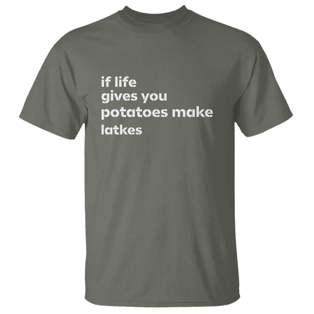 Life Gives Potatoes Make Latkes T Shirt Funny Hanukkah Gift Jewish Holiday - Wonder Print Shop