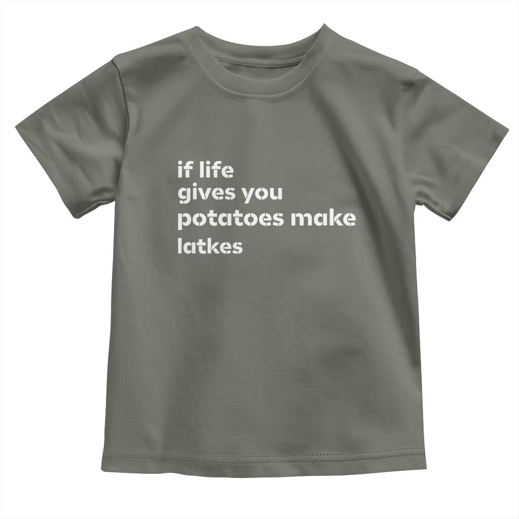 Life Gives Potatoes Make Latkes Toddler T Shirt Funny Hanukkah Gift Jewish Holiday - Wonder Print Shop