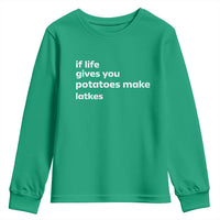 Life Gives Potatoes Make Latkes Youth Sweatshirt Funny Hanukkah Gift Jewish Holiday - Wonder Print Shop