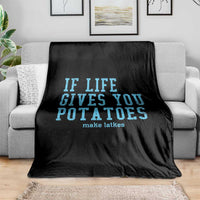 If Life Gives You Potatoes Make Latkes Throw Blanket Funny Hanukkah Gift Jewish Holiday - Wonder Print Shop