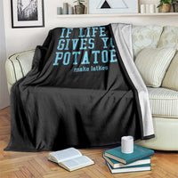 If Life Gives You Potatoes Make Latkes Throw Blanket Funny Hanukkah Gift Jewish Holiday - Wonder Print Shop