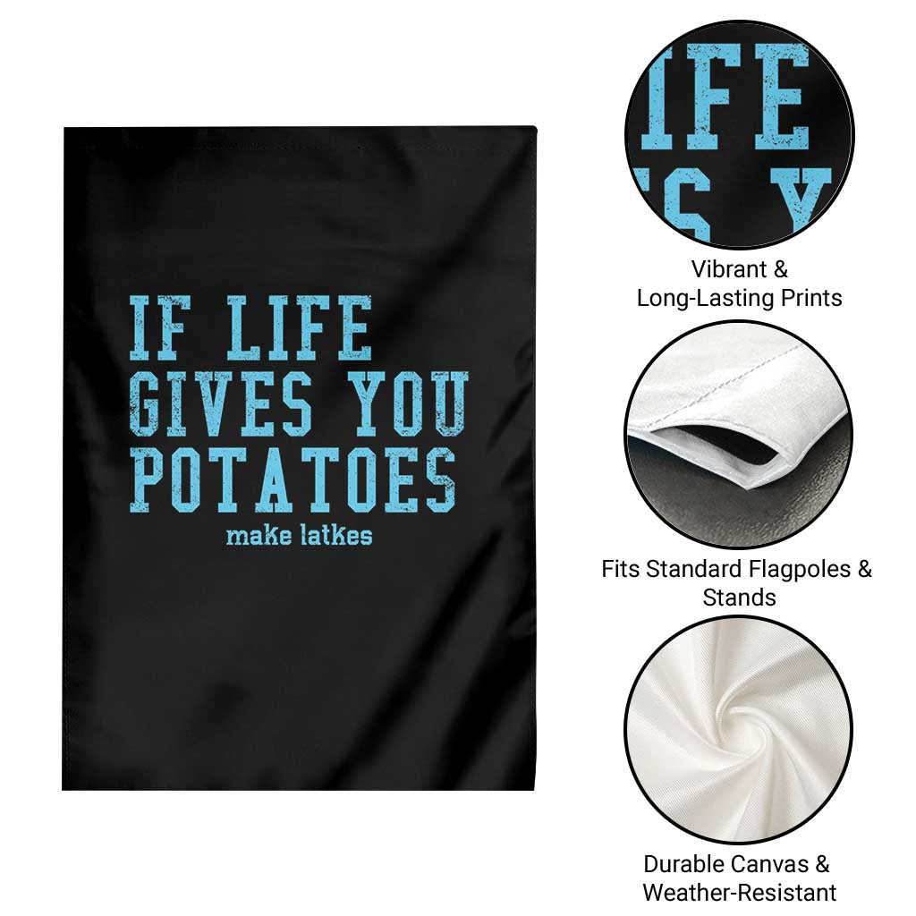 If Life Gives You Potatoes Make Latkes Garden Flag Funny Hanukkah Gift Jewish Holiday - Wonder Print Shop