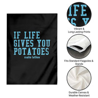 If Life Gives You Potatoes Make Latkes Garden Flag Funny Hanukkah Gift Jewish Holiday - Wonder Print Shop