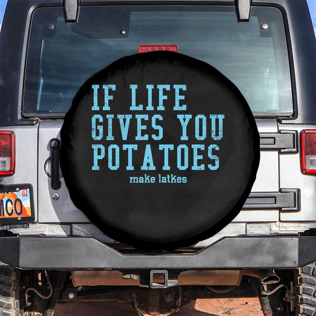 If Life Gives You Potatoes Make Latkes Spare Tire Cover Funny Hanukkah Gift Jewish Holiday - Wonder Print Shop