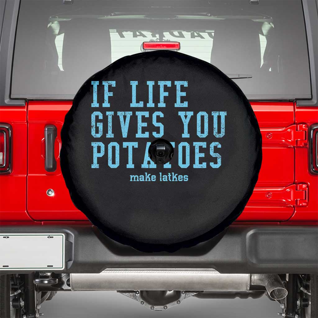 If Life Gives You Potatoes Make Latkes Spare Tire Cover Funny Hanukkah Gift Jewish Holiday - Wonder Print Shop