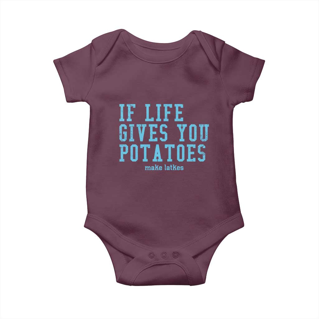 If Life Gives You Potatoes Make Latkes Baby Onesie Funny Hanukkah Gift Jewish Holiday - Wonder Print Shop