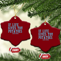 If Life Gives You Potatoes Make Latkes Ceramic Ornament Funny Hanukkah Gift Jewish Holiday - Wonder Print Shop