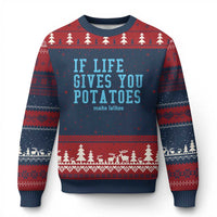 If Life Gives You Potatoes Make Latkes Ugly Christmas Sweater Funny Hanukkah Gift Jewish Holiday - Wonder Print Shop