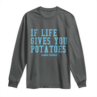 If Life Gives You Potatoes Make Latkes Long Sleeve Shirt Funny Hanukkah Gift Jewish Holiday - Wonder Print Shop
