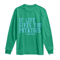 If Life Gives You Potatoes Make Latkes Long Sleeve Shirt Funny Hanukkah Gift Jewish Holiday - Wonder Print Shop