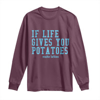 If Life Gives You Potatoes Make Latkes Long Sleeve Shirt Funny Hanukkah Gift Jewish Holiday - Wonder Print Shop
