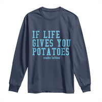 If Life Gives You Potatoes Make Latkes Long Sleeve Shirt Funny Hanukkah Gift Jewish Holiday - Wonder Print Shop