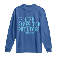 If Life Gives You Potatoes Make Latkes Long Sleeve Shirt Funny Hanukkah Gift Jewish Holiday - Wonder Print Shop
