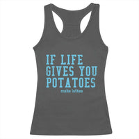 If Life Gives You Potatoes Make Latkes Racerback Tank Top Funny Hanukkah Gift Jewish Holiday - Wonder Print Shop