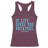 If Life Gives You Potatoes Make Latkes Racerback Tank Top Funny Hanukkah Gift Jewish Holiday - Wonder Print Shop