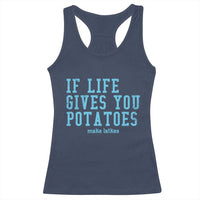 If Life Gives You Potatoes Make Latkes Racerback Tank Top Funny Hanukkah Gift Jewish Holiday - Wonder Print Shop