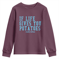 If Life Gives You Potatoes Make Latkes Youth Sweatshirt Funny Hanukkah Gift Jewish Holiday - Wonder Print Shop