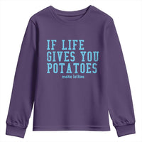 If Life Gives You Potatoes Make Latkes Youth Sweatshirt Funny Hanukkah Gift Jewish Holiday - Wonder Print Shop