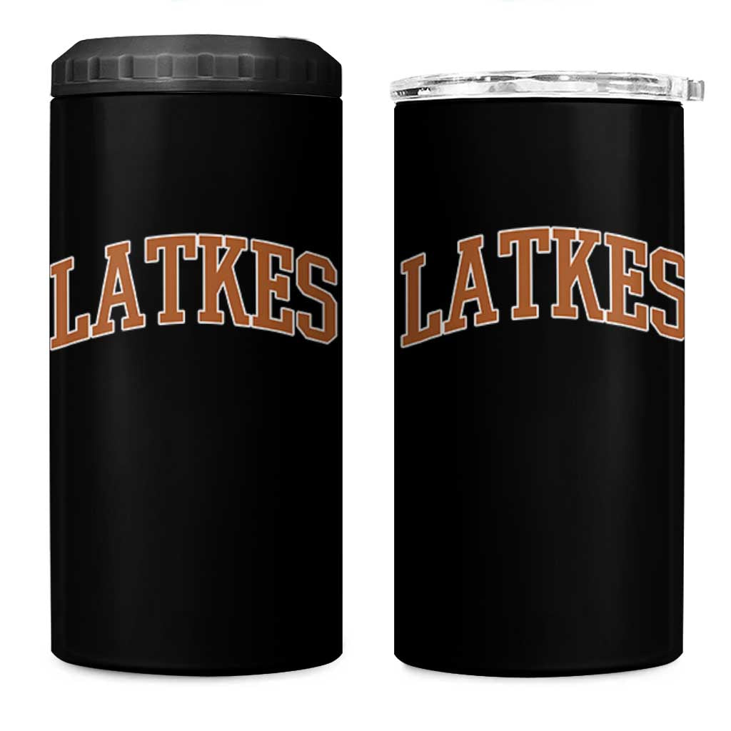 Latkes 4 in 1 Can Cooler Tumbler Funny Hanukkah Gift Jewish Holiday Food Apparel - Wonder Print Shop