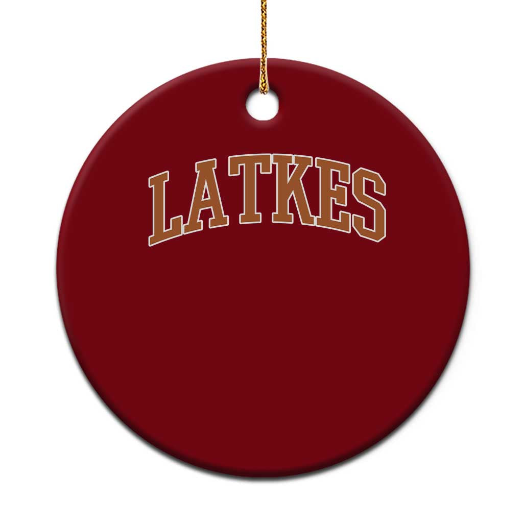 Latkes Ceramic Ornament Funny Hanukkah Gift Jewish Holiday Food Apparel - Wonder Print Shop