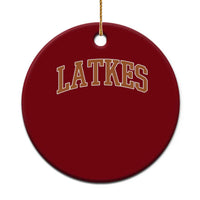 Latkes Ceramic Ornament Funny Hanukkah Gift Jewish Holiday Food Apparel - Wonder Print Shop