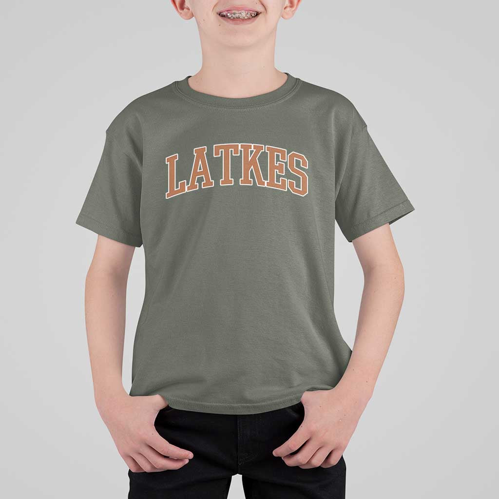 Latkes T Shirt For Kid Funny Hanukkah Gift Jewish Holiday Food Apparel - Wonder Print Shop