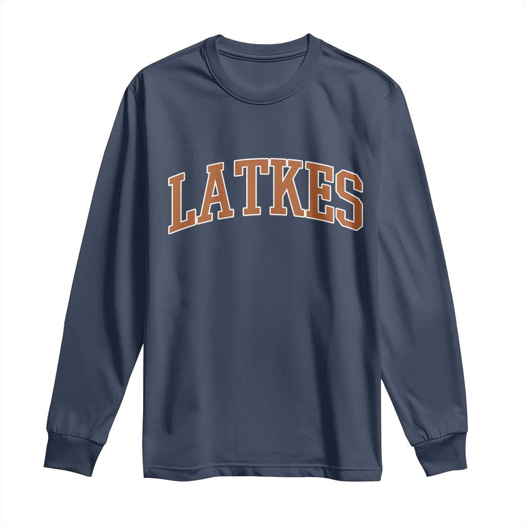 Latkes Long Sleeve Shirt Funny Hanukkah Gift Jewish Holiday Food Apparel - Wonder Print Shop