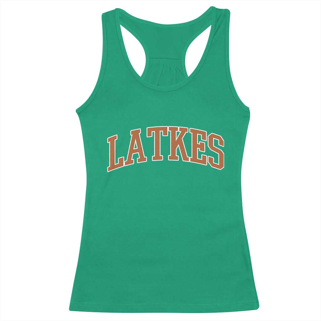 Latkes Racerback Tank Top Funny Hanukkah Gift Jewish Holiday Food Apparel - Wonder Print Shop