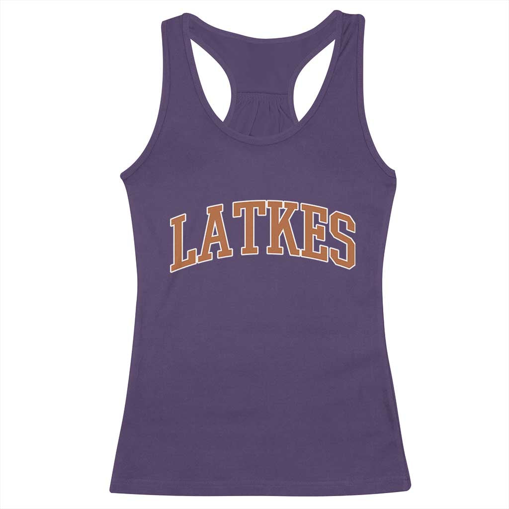 Latkes Racerback Tank Top Funny Hanukkah Gift Jewish Holiday Food Apparel - Wonder Print Shop