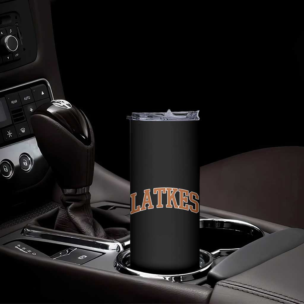 Latkes Skinny Tumbler Funny Hanukkah Gift Jewish Holiday Food Apparel - Wonder Print Shop