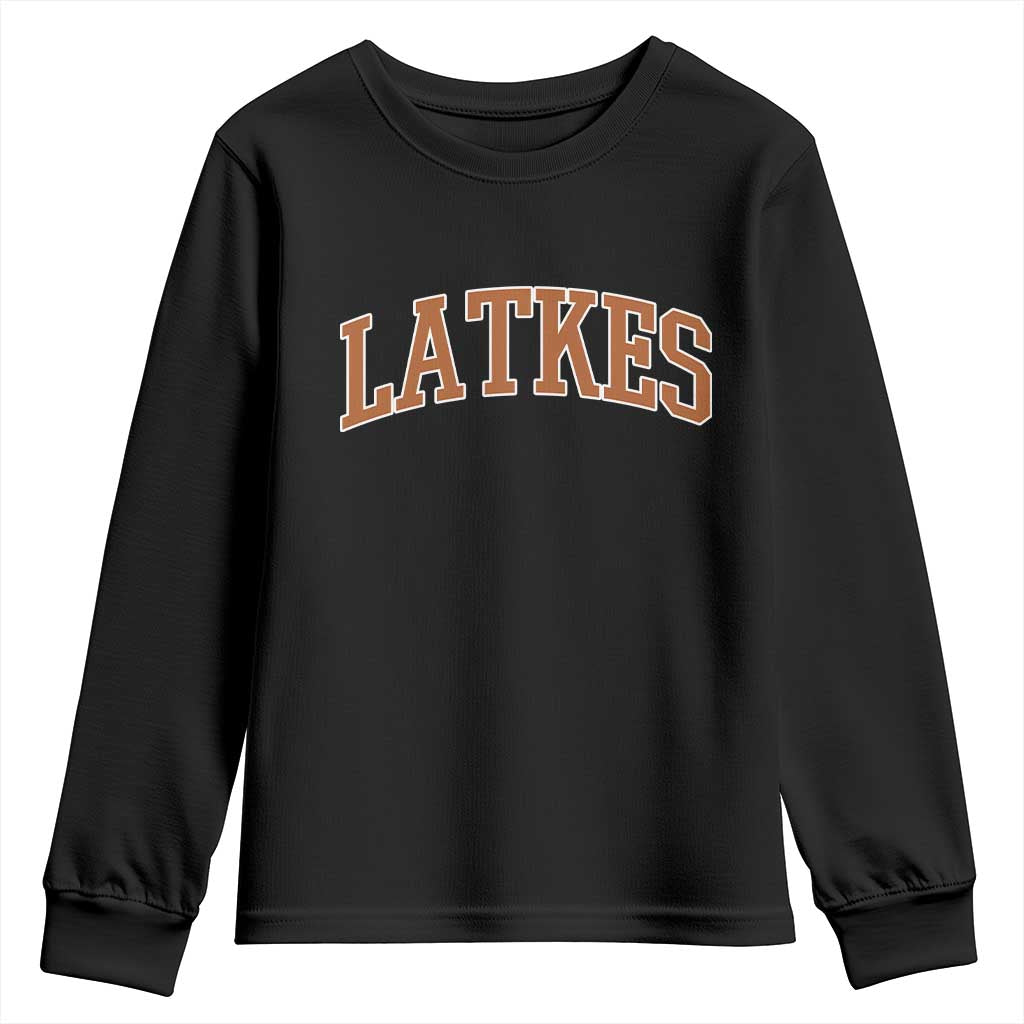Latkes Youth Sweatshirt Funny Hanukkah Gift Jewish Holiday Food Apparel - Wonder Print Shop