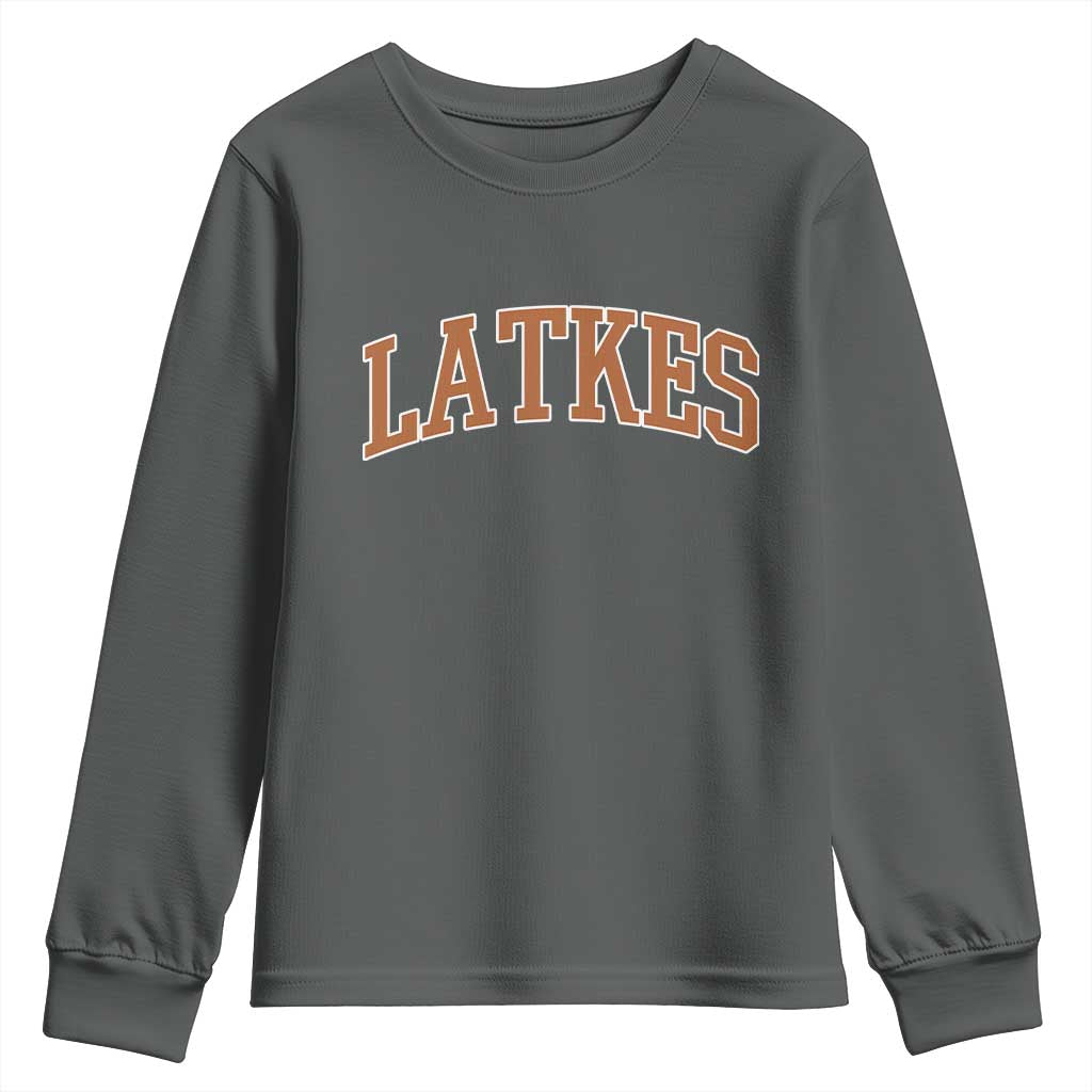 Latkes Youth Sweatshirt Funny Hanukkah Gift Jewish Holiday Food Apparel - Wonder Print Shop