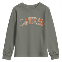 Latkes Youth Sweatshirt Funny Hanukkah Gift Jewish Holiday Food Apparel - Wonder Print Shop